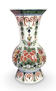 New ListingVintage Royal Delft Polychrome Vase c1983 HKA 5.5”H Dutch Hand painted