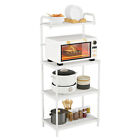 4-Tier Baker's Rack Microwave Oven Rack Shelves Kitchen Storage Organizer White