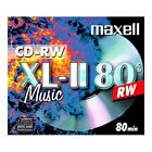 Maxell CD-RW Music XL-II Blank Rewritable Discs 80 Mins 1-4x Speed in Jewel Case
