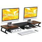 New Listing Dual Monitor Stand Riser, Large Monitor Stand for Desk, Wood Monitor Riser
