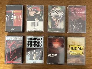 Lot Of 8 Rock Cassette Tapes Dio Van Halen Lynyrd Skynyrd Ted Nugent Steppenwolf