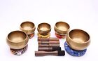 Tibetan Singing Bowl From Nepal  5 Chakra Set Meditation Sound Bowl, Mallet