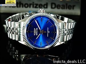 Invicta Men's Specialty JUBILEE Quartz BLUE DIAL Silver Stainless Steel Watch