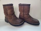 Ugg Australia Beacon 5107  Brown Leather Sheepskin Lined Work Boots Kids 5