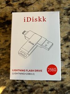 New ListingiDiskk Lightning Flash Drive Memory Stick Mobile for iPhone/ipad/ipod 256 GB