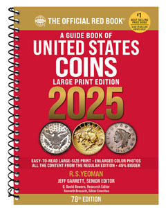 2025 Red Book Price Guide, 78th Edition, Large Print, In Stock and Shipping NOW!