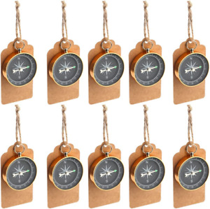 50Pcs Compass Wedding Favors for Guests, Compass Souvenir Gift with Kraft Tags f