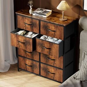 8 Drawers Dresser for Bedroom Chest Organizer Storage Tower with Fabric Bins