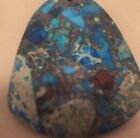 Blue Sea Sediment Jasper Cabochon Stone Pendant Jewelry Necklace