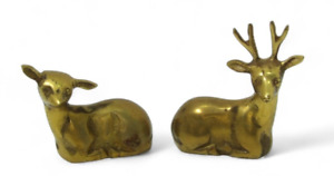 New ListingBrass Deer Set Miniatures Mid-Century Modern MCM Figurines Vintage Lot