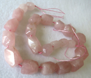 Strand Hand Knotted Pink Quartz Stones / Beads Necklace or Seperate As No CLOSUR