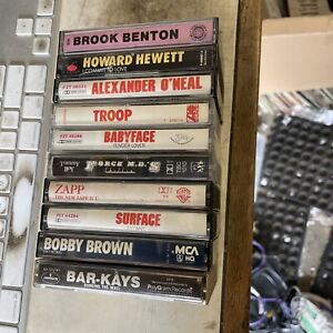 LOT #2: 10 Hip Hop Rap & R&B Cassette Tapes 80’s 90’s Force MD, Zapp,Bobby Brown