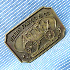 Wells Fargo Stagecoach Belt Buckle Brass Vintage 1973 #FX 227            .GTA067