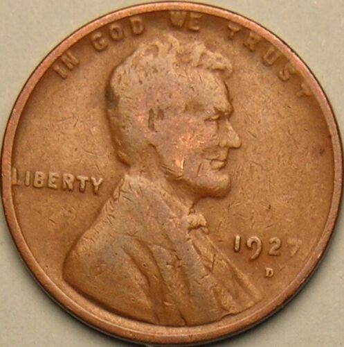 1927 D - Lincoln Wheat Penny - G/VG