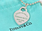 Please Return To Tiffany & Co Silver Heart Tag Blue Enamel  16