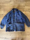 Wrangler Vintage Blue Bell Sanforized Denim Jean Rail Chore Coat Jacket Sz 46