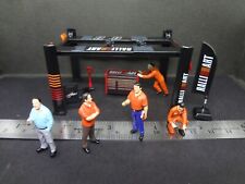 New Listing1:64 black/red/orange Garage tool set w/ mechanics & bossmen figures+ stickers