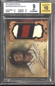 2021 Topps Dynasty Ronald Acuna Jr. Patch Auto 10/10 BGS 9