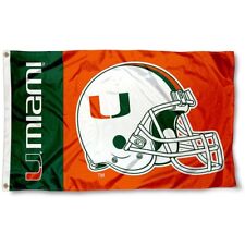MIAMI HURRICANES 3'X5' FLAG BANNER ***100% FULL COLOR ON BOTH SIDES OF FLAG***