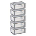 USA, 6 Qt. Small Plastic Stackable Storage Drawers, Modular, Gray Clear