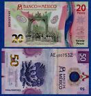 Mexico 2021 Set - 20 & 50 Peso (2021) UNC Polymer Notes  /// NEW RELEASES ///