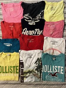 Lot of 12 Womens XS Fitted T-shirts Aeropostale American Eagle Hollister