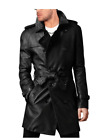 Long Black Trench Coat Mens Long Coat For Winter Black Trench Coat