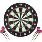 Dart Board Game Set with Six 17 G Brass Tipped Darts
