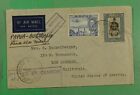 DR WHO 1938 PAPUA NEW GUINEA CENSORED AIRMAIL TO USA k02506