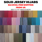 Ladies Large Jersey Hijab Wrap Easy Soft No Pins Everyday Comfy Plain Head Cover