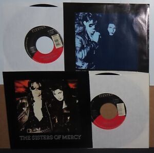 SISTERS OF MERCY 1987 LOT OF 2 GOTHIC ROCK 45's W/PS's NM NEW STOCK NR