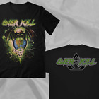 Overkill Metal Rock Band Vintage 90s Black Double Sided T-Shirt