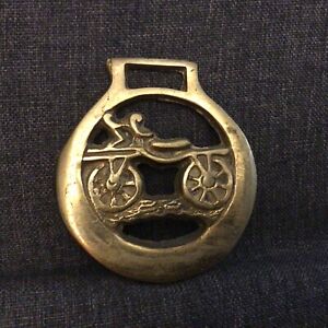 Brass Vintage Bike Bicycle Medallion  Bridle Bottle Opener