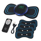 EMS Neck Massager with Remote Control 5Pcs Patches Portable Microcurrent Mini Ma