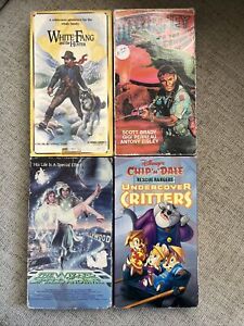 New ListingLot Of Four Kids VHS Disney White Fang Wizard Of Speed And Time HTF Rare