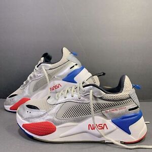 Puma RS-X Space Agency NASA Men's Silver Blue Red Sneakers Shoe Size- 8
