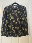 Cabi Fall23 Ovation Top Size L Floral Button Down V-Neck