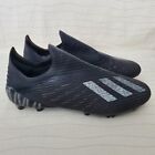 Adidas X 19 + 'FG' Layskin BLACK Slip On Soccer Shoes Cleats EG7139 Size 12