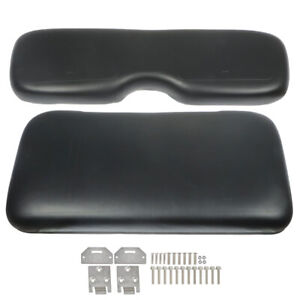 Black Front Seat Cushion with Hardware For EZGO Medalist TXT 1994-2013 Golf Cart