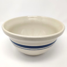 Friendship Pottery Blue Stripe Mixing Bowl 4 qt 10