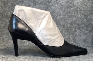 Vintage DKNY  City Women Black Soft Italian Leather Stiletto Pumps Classic Shoes