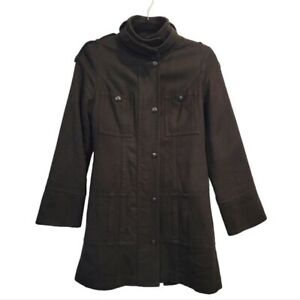 DKNY | Military Style Trench Coat Jacket Black Size S