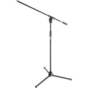 Peak Music Microphone Stand, Adjustable Foldable Tripod Mic Stand w/ Boom Arm