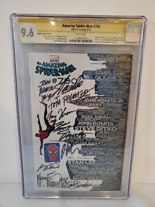 Amazing Spider-Man #700 CGC Stan Lee Signature Plus 12 Others Skyline Cover