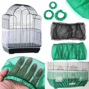 Mesh Bird Cage Guard Seed Catcher Nylon Skirt Net Pet Cover Cleaning Shell Cover