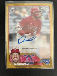2023 Topps Chrome Update Gold Wave Refractor /50 Darick Hall Rookie Auto RC SP