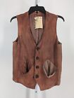 John Galliano FW08 Runway Sample Pirate Leather Thrashed Dirty Waxed Gauze Vest