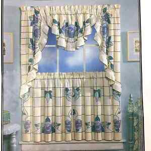 New Listing3 Vintage Packages Cameo Tiffany Stained Glass Tier Curtain 66