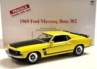 1969 Ford Mustang Boss 302 Yellow 1/18 Danbury Mint By ACME HTF !