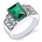 14KT White Gold 2.30 Carat 100% Natural Green Emerald IGI Certified Diamond Ring